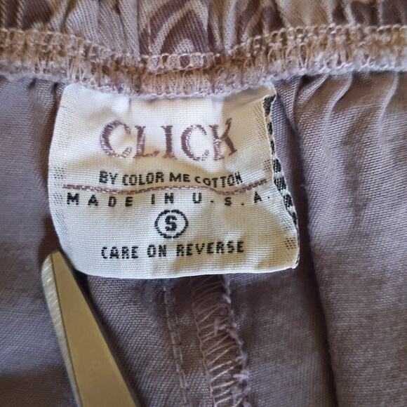 Click by Color Me Cotton Women's Sz Small Gathered Purple Elastic Tribal Skirt - Picture 3 of 8